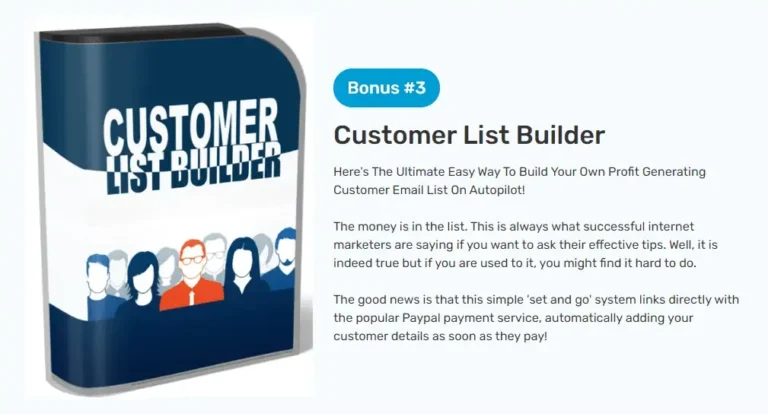 customer list building bonus #3
